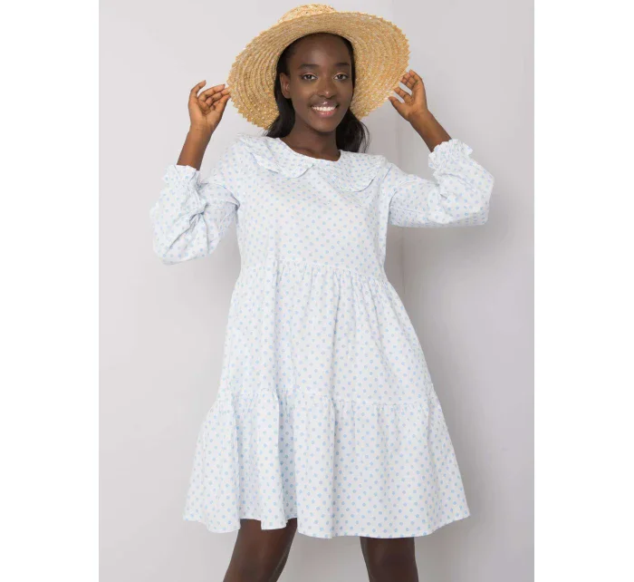 Šaty 123 SK 187576.40P bílá a modrá