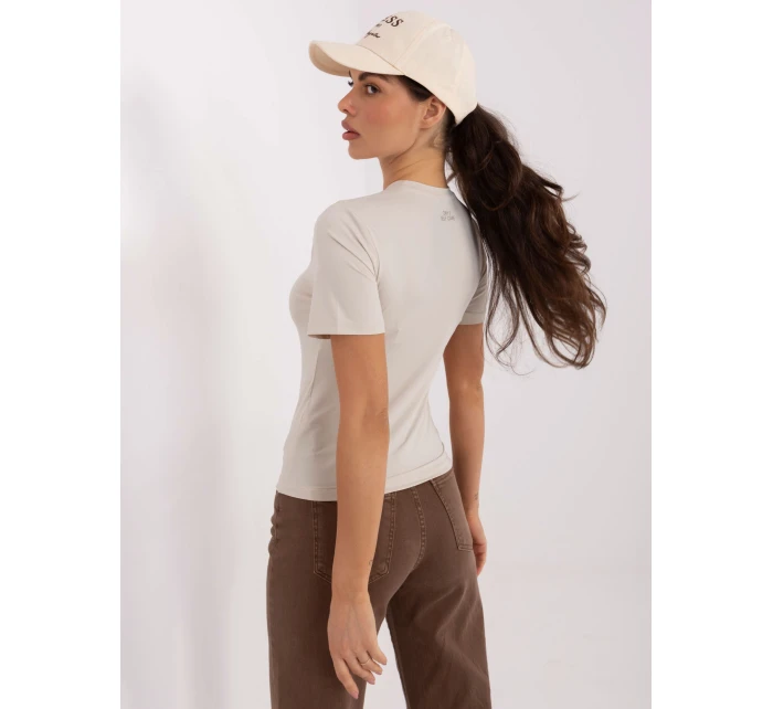 Bluzka model 21789079 jasny beżowy - FPrice