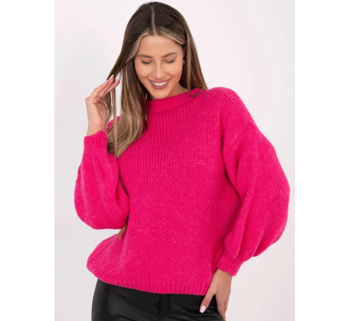 Sweter MI SW model 21801845 fuksjowy - FPrice Sweter MI SW model 21801845 fuksjowy - FPrice