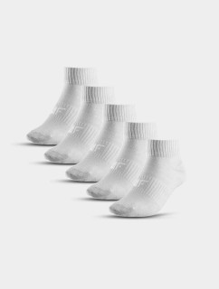 4F dívčí vysoké ponožky 5-BACK šedé