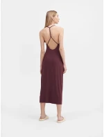 Dámské maxi šaty 4FSS23TDREF050 tmavě fialové - 4F