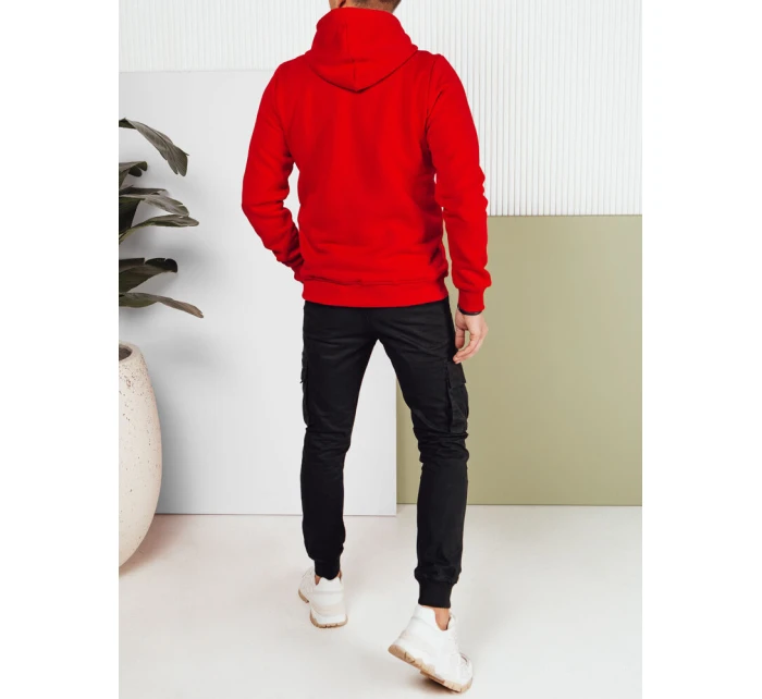 Pánská mikina s kapucí červená Dstreet model 21976066 - FashionStreet Pánská mikina s kapucí červená Dstreet model 21976066 - FashionStreet