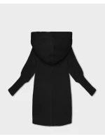 Černá bunda - přehoz přes oblečení typu alpaka s kapucí (19905.1)