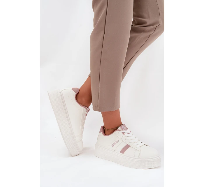 Dámské Sneakersy Na Platformě Big Star SS274346 Bílé Dámské Sneakersy Na Platformě Big Star SS274346 Bílé