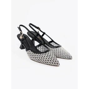 Stylové dámské černé  lodičky na širokém podpatku