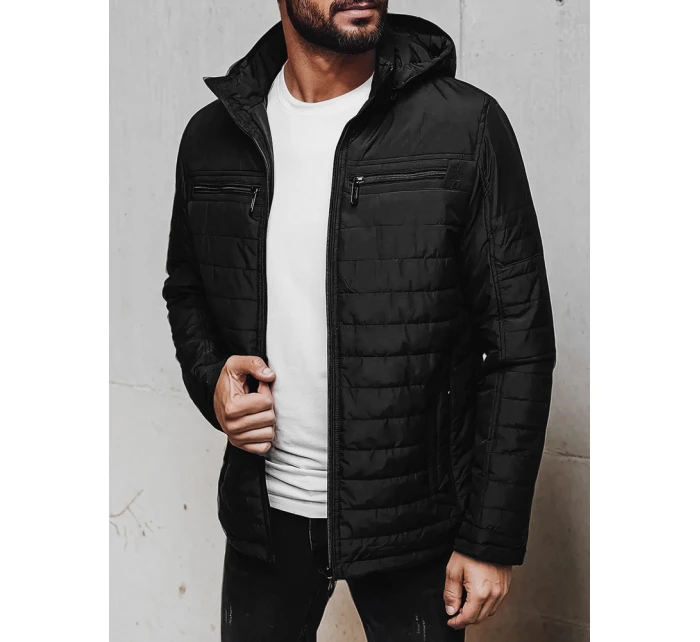 Pánská prošívaná bunda s kapucí černá Dstreet model 21983305 - FashionStreet