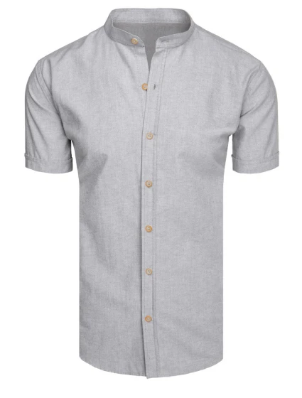 Pánské šedé tričko s krátkým rukávem FashionStreet KX1049