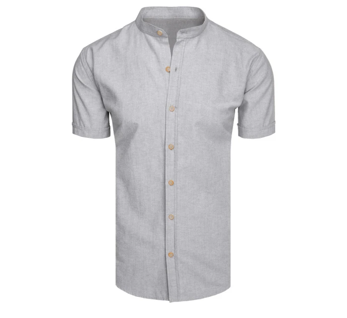 Pánské šedé tričko s krátkým rukávem FashionStreet KX1049