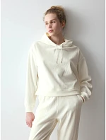 Velour Rib Hoodie - Silk White - TRIUMPH Silk White - TRIUMPH