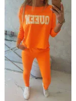 Sada s oranžovým neonovým potiskem Queen Sada s oranžovým neonovým potiskem Queen