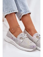 Semišové Polobotky Z Přírodní Kůže Na Platformě Artiker 56C2104 Šedé