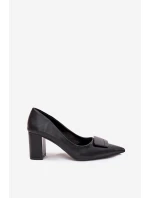 Lodičky Na Klínku S Ozdobou Černé Celira