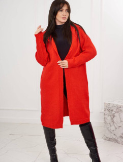 Červený svetr s kapucí