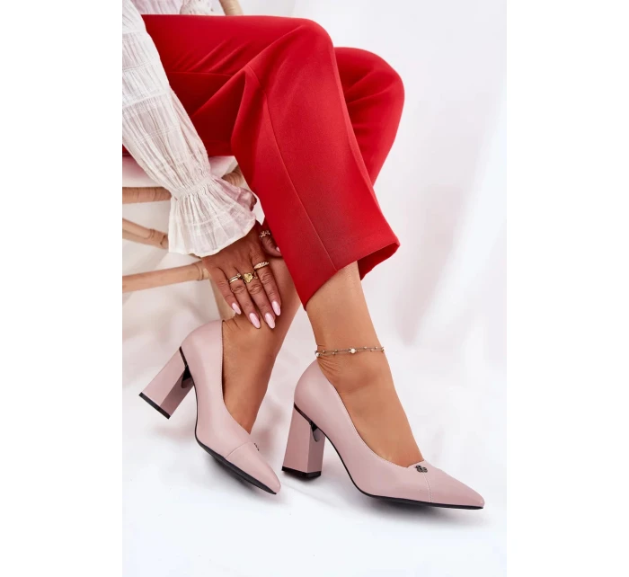 Elegantní dámské lodičky na podpatku Vinceza – růžové Elegantní dámské lodičky na podpatku Vinceza – růžové