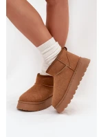Dámské sněhule model 21941170 hnědé - SWEET SHOES