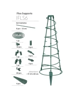 PODPĚRKY NA PODLAHU Podpěry na podlahu kuželové 25X60CM lesní zelená dětské