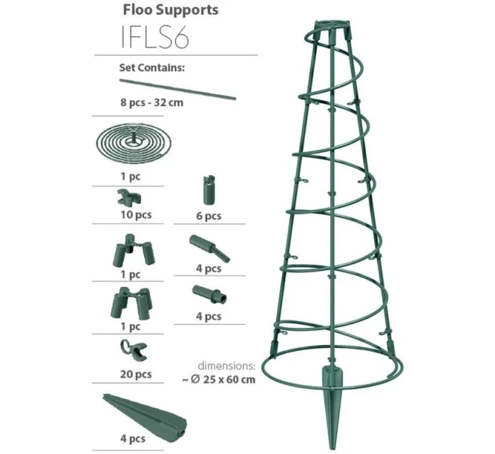 PODPĚRKY NA PODLAHU Podpěry na podlahu kuželové 25X60CM lesní zelená dětské