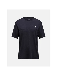 Pánské tričko M Trail Wool  černá barva model 22231406 - Peak Performance