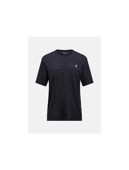 Pánské tričko PEAK PERFORMANCE M Trail Wool Blend SS, černá barva
