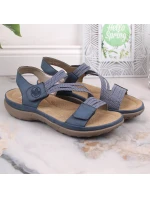 Pohodlné modré sandály Rieker W RKR587