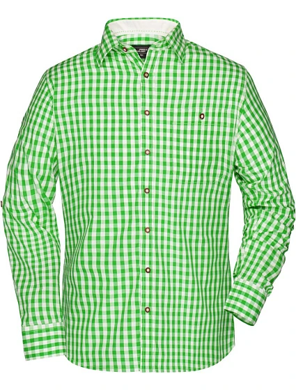 Daiber JN 638 Popelínová kostkovaná košile tradiční styl 02.0638 green/white Daiber JN 638 Popelínová kostkovaná košile tradiční styl 02.0638 green/white