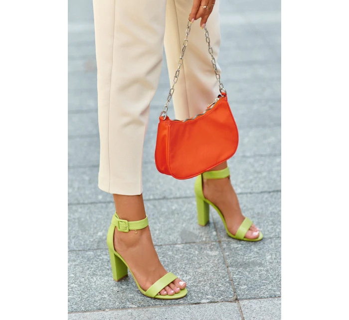 Sandálky Na Podpatku Neonová Zeleň Georgina Sandálky Na Podpatku Neonová Zeleň Georgina
