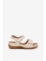 Pohodlné dámské sandály na suchý zip zlaté Iphiope Pohodlné dámské sandály na suchý zip zlaté Iphiope