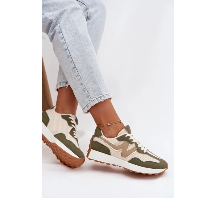 Dámské sportovní boty na platformě Zelená model 21919440 - Boto