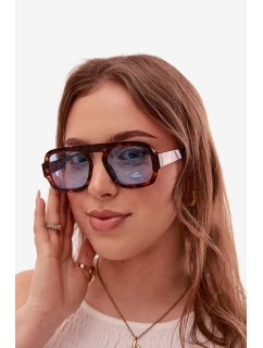 Dámské sluneční brýle s UV filtrem hnědo-modré