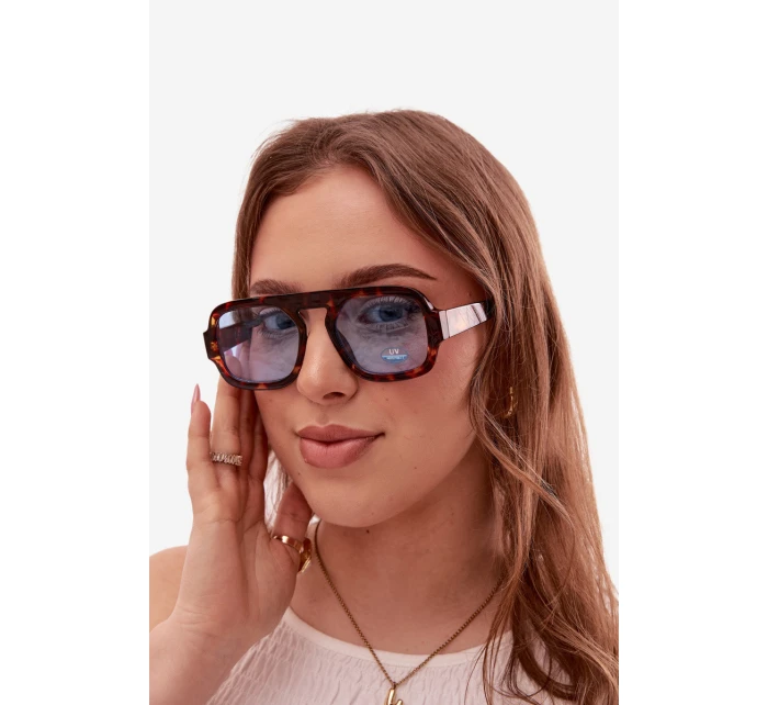 Dámské sluneční brýle s UV filtrem hnědo-modré