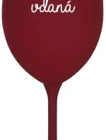 PIJU, PROTOŽE JSEM VDANÁ - bordo sklenice na víno 350 ml