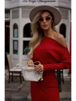 Dámské šaty se rameny  červené  model 20774227 - Moe