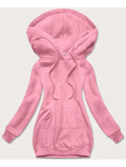Růžová dámská klokaní mikina model 17789379 - J.STYLE Růžová dámská klokaní mikina model 17789379 - J.STYLE