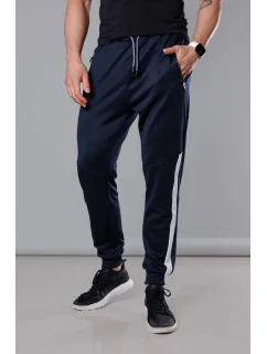Tmavě pánské teplákové kalhoty se vsadkami model 18347945 - J.STYLE