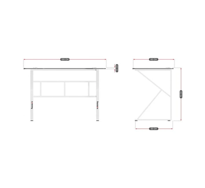 Herní stůl Huzaro Hero model 21305063 White - Inny