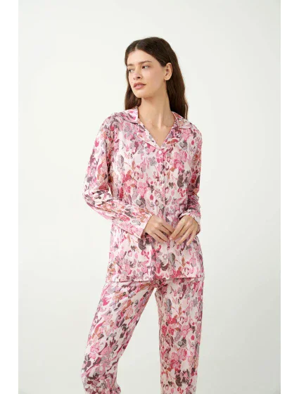 Květinové pyžamo s knoflíky model 20515460 - Vamp
