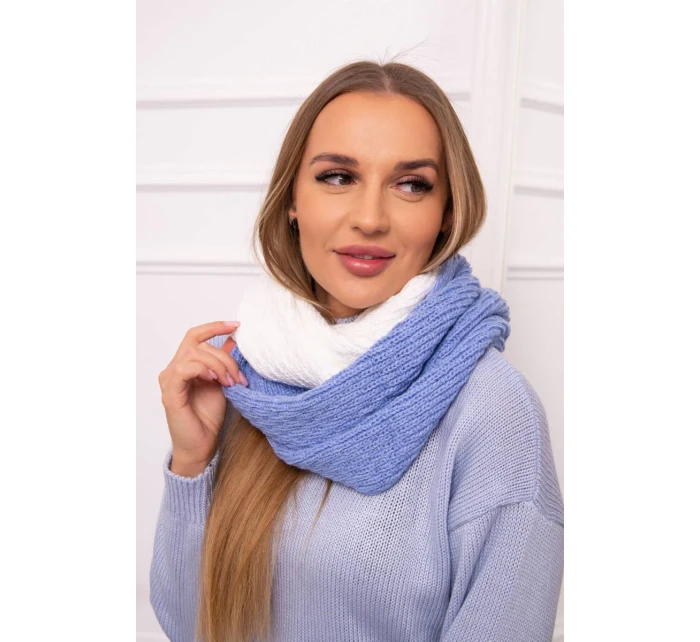 KN14 Dámský dvoubarevný čepec modrá+bílá