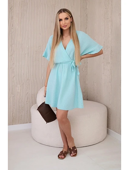 Mušelínové šaty s pasem mincovna