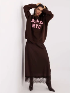 Mikina MJ BL H2501.75 tmavě hnědá