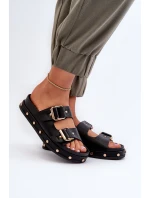 Dámské pantofle na platformě Big Star Černá