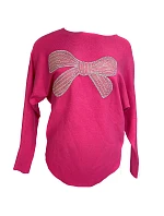 Dámský svetřík s aplikací mašle na předním díle - Gemini