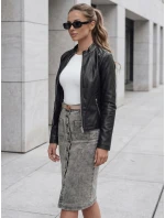 Džínová midi sukně GUZIKOVA šedá FashionStreet CY0510