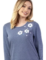 Dámská noční košilka 141 blue - REGINA Dámská noční košilka 141 blue - REGINA