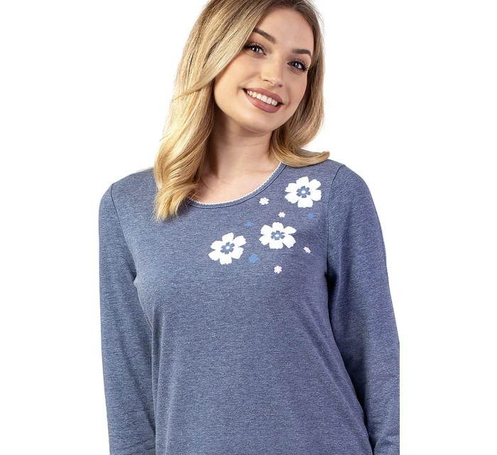 Dámská noční košilka 141 blue - REGINA Dámská noční košilka 141 blue - REGINA