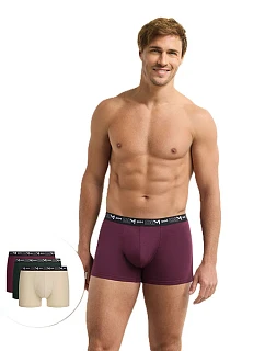 Pánské boxerky 3 ks DIM COTTON STRETCH BOXER 3x - DIM - fialová