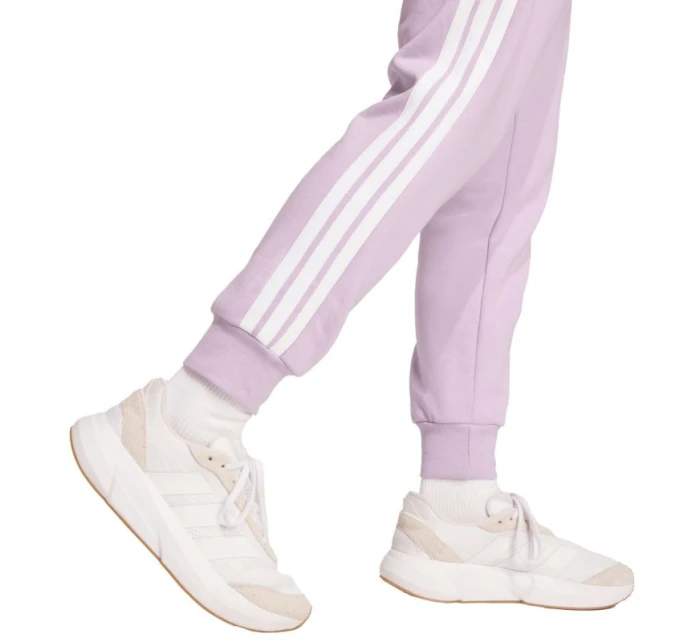 Dámské kalhoty adidas Essentials 3-Stripes Fleece Slim růžové JY3097 dámské Dámské kalhoty adidas Essentials 3-Stripes Fleece Slim růžové JY3097 dámské