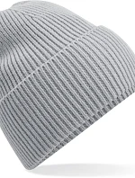 Beechfield B 384R Dlouhá pletená čepice s manžetou 53.384R light grey