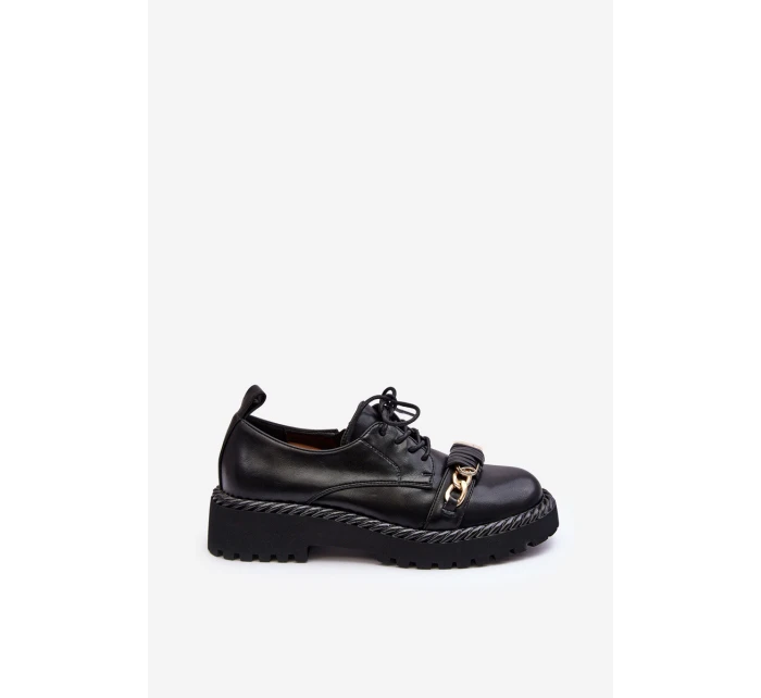 Dámské kožené polobotky D&A MR870-80 Černé