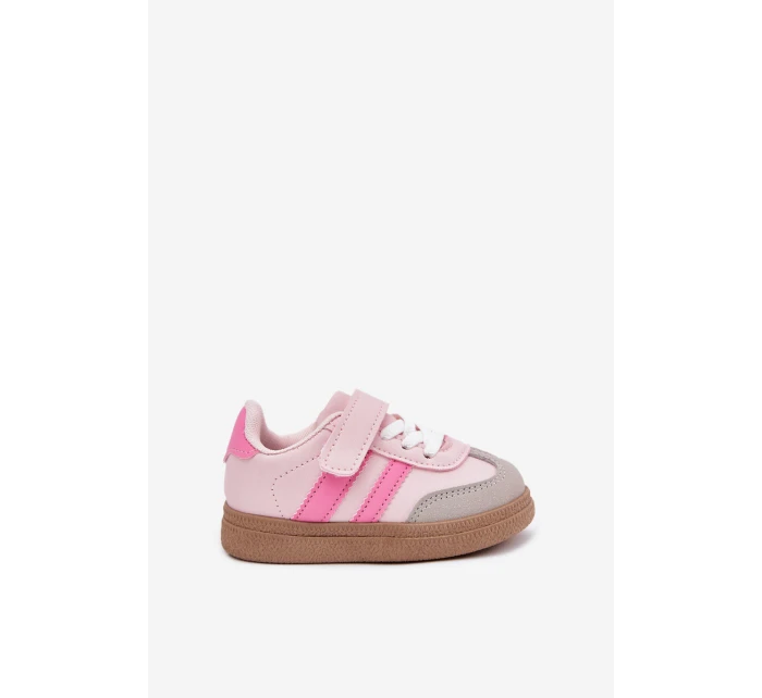 Sportovní Boty Sneakers Dětské Na Suchý Zip Růžové Adelina Sportovní Boty Sneakers Dětské Na Suchý Zip Růžové Adelina