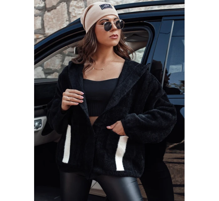Dámská bunda z alpaky s kapucí černá Dstreet model 21980939 - FashionStreet